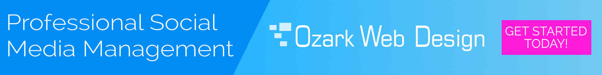 Ad - Professional social media management help by Ozark Web Design